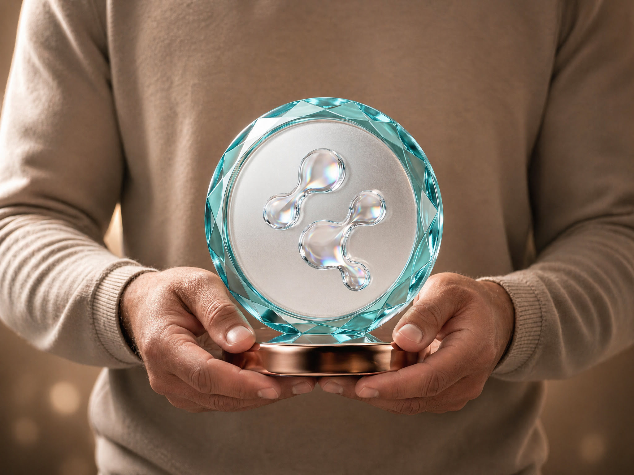 Troféu Futury em cristal lapidado
